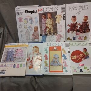 BNNU Set Of 7 Simplicity And McCall's Infant Patterns